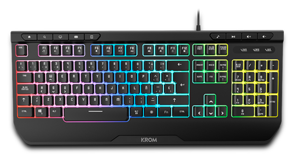 PACK KROM 4 EN 1 RGB KENYA GAMING COMBO - detalle