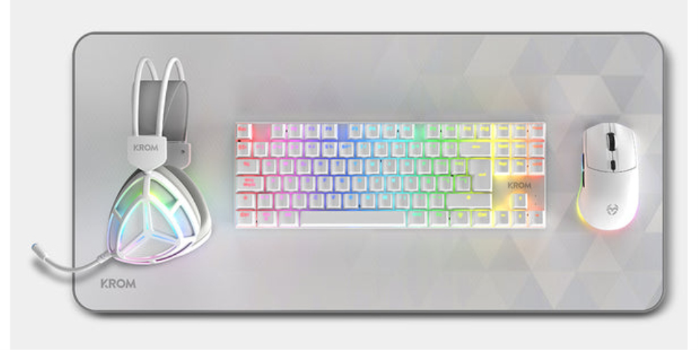 PACK KROM 4 EN 1 RGB KLASS GAMING COMBO BLANCO - detalle