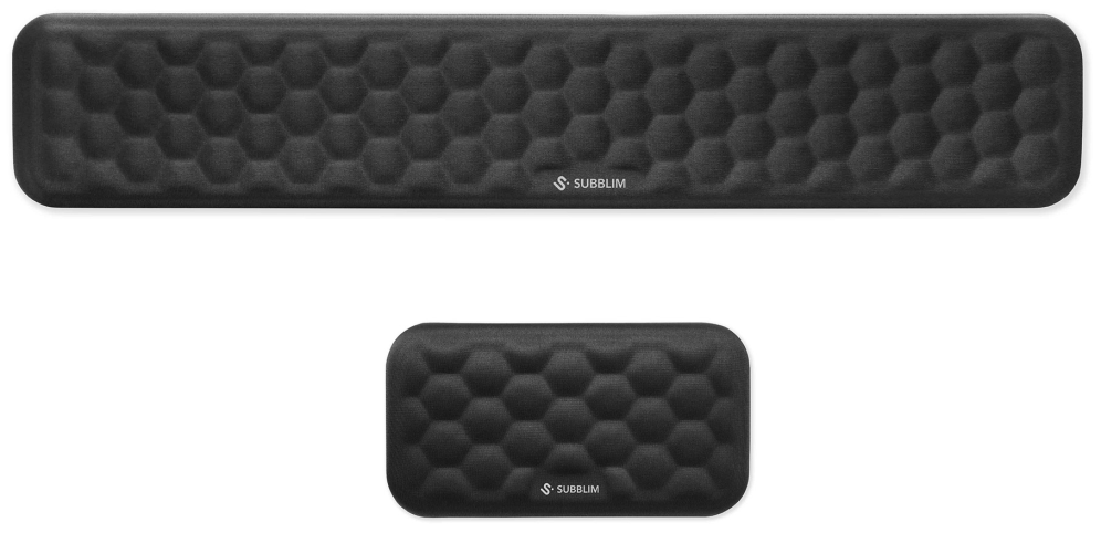 PACK SUBBLIM ERGO AIRPADDING - REPOSAMUÑECAS TECLADO Y RATON NEGRO - detalle