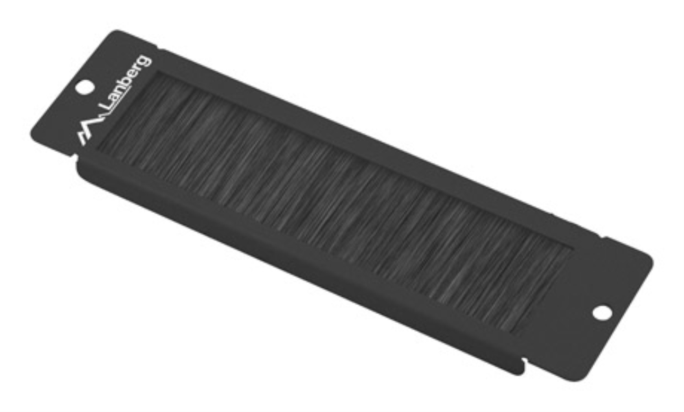 PANEL CEPILLO PASACABLES LANBERG PARA RACK 10" NEGRO