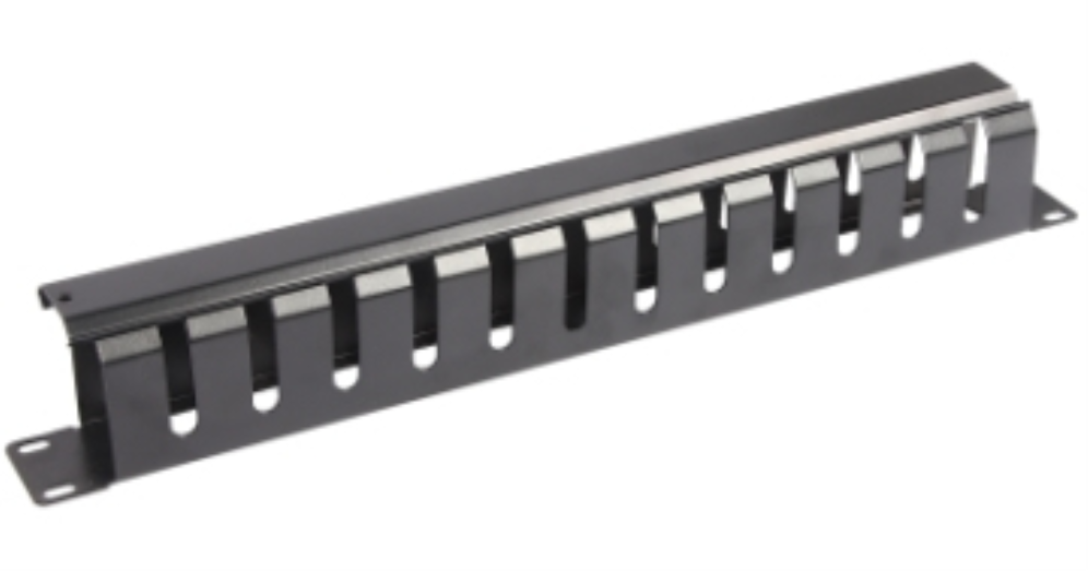 PANEL DE GESTION DE CABLES WP 1U CON TAPA NEGRO RAL9005