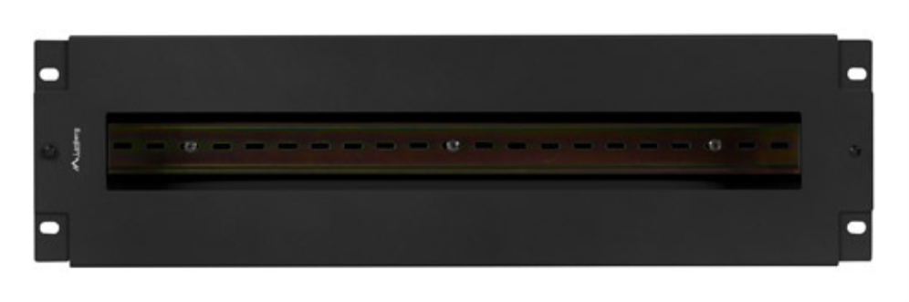 PANEL LANBERG DE DISTRIBUCION DE TENSION 19'' 3U CON RAIL DIN TS-35 NEGRO - detalle