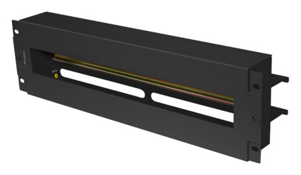 PANEL LANBERG DE DISTRIBUCION DE TENSION 19'' 3U CON RAIL DIN TS-35 NEGRO