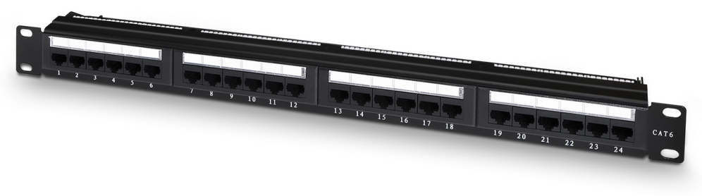 PANEL PARCHEO AISENS 24 PUERTOS RJ45 CAT.6 UTP 1U DUAL IDC GESTION CABLES
