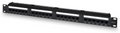 PANEL PARCHEO AISENS 24 PUERTOS RJ45 CAT.6 UTP 1U DUAL IDC GESTION CABLES
