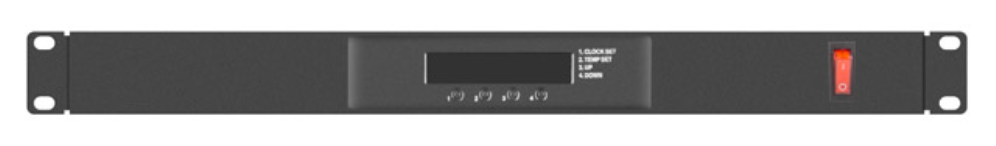 PANEL VENTILACION LANBERG LCD 2 VENTILADORES TERMOSTATO 230V 1U RACK 19 NEGRO - detalle