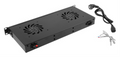 PANEL VENTILACION LANBERG LCD 2 VENTILADORES TERMOSTATO 230V 1U RACK 19 NEGRO
