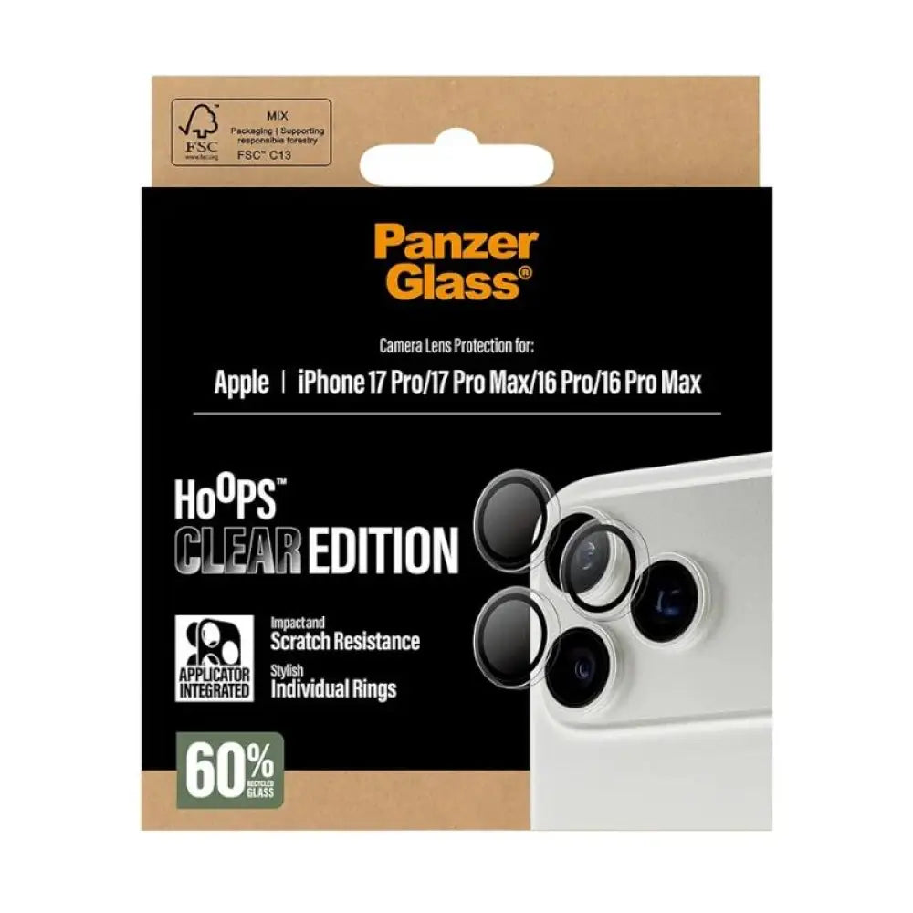 PanzerGlass Camera Prot. iPhone 16-17Pro/Max Trans - detalle