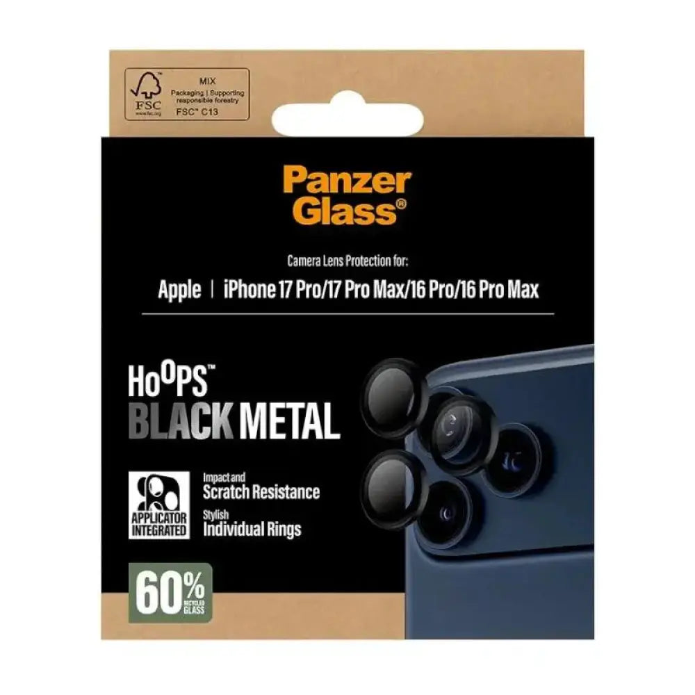 PanzerGlass Camera Protec. iPhone 16-17Pro/Max Neg - detalle