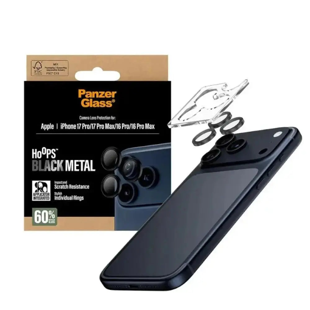PanzerGlass Camera Protec. iPhone 16-17Pro/Max Neg - detalle
