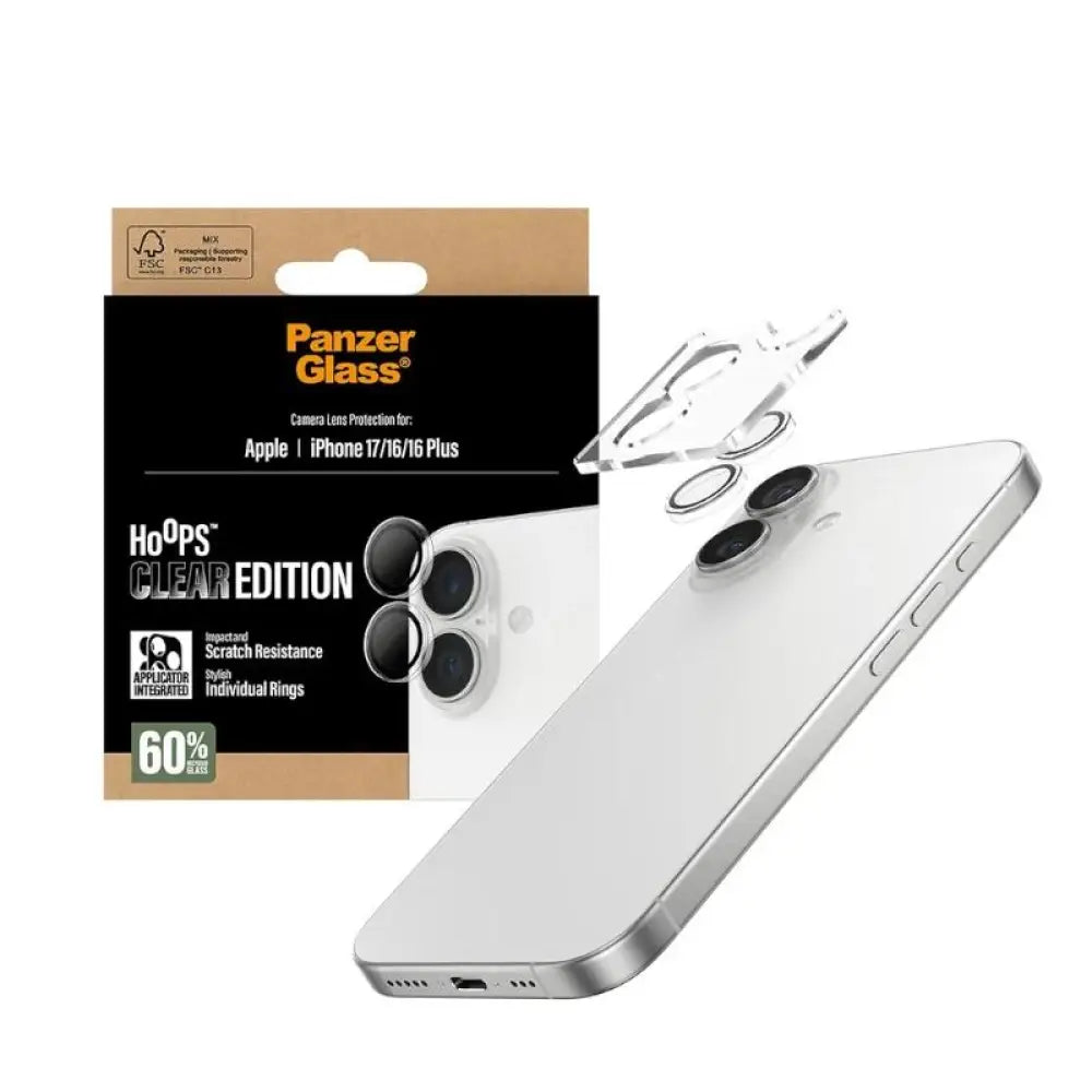 PanzerGlass Camera Protec. iPhone 17-16-16+ Transp - detalle