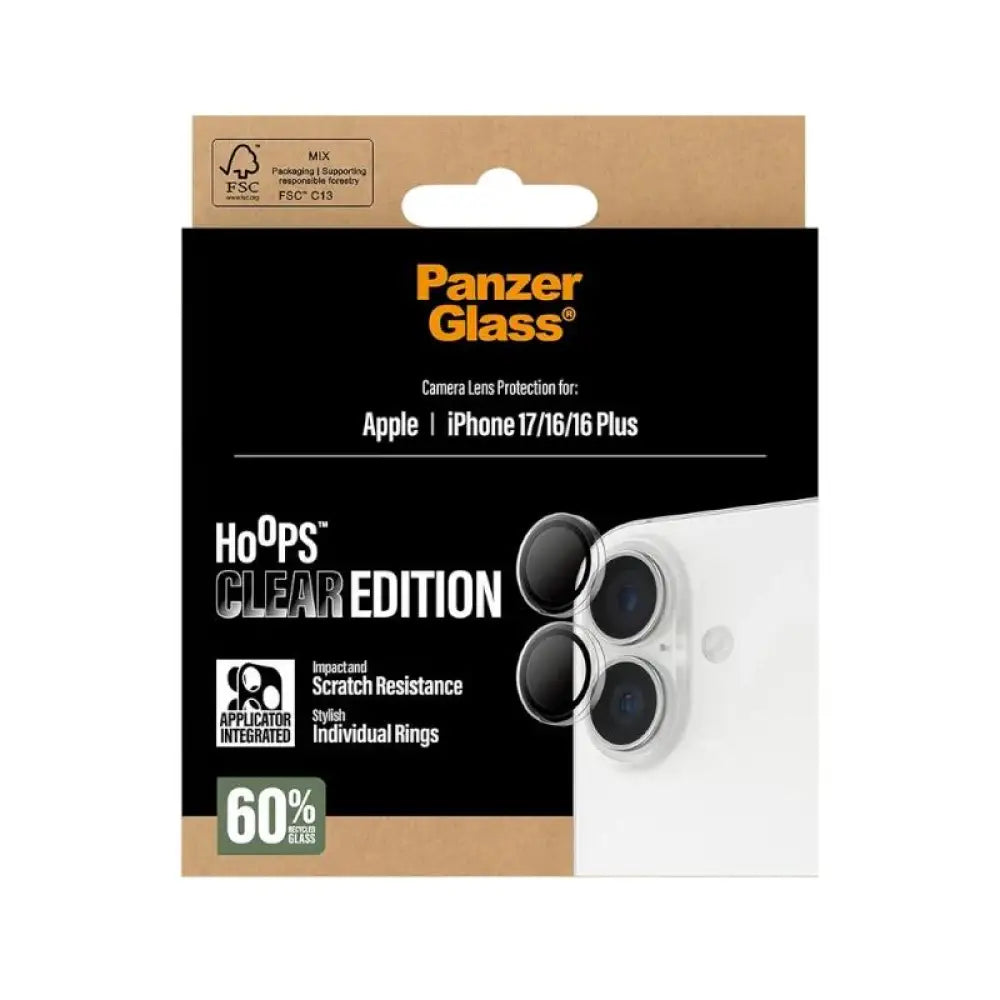 PanzerGlass Camera Protec. iPhone 17-16-16+ Transp - detalle