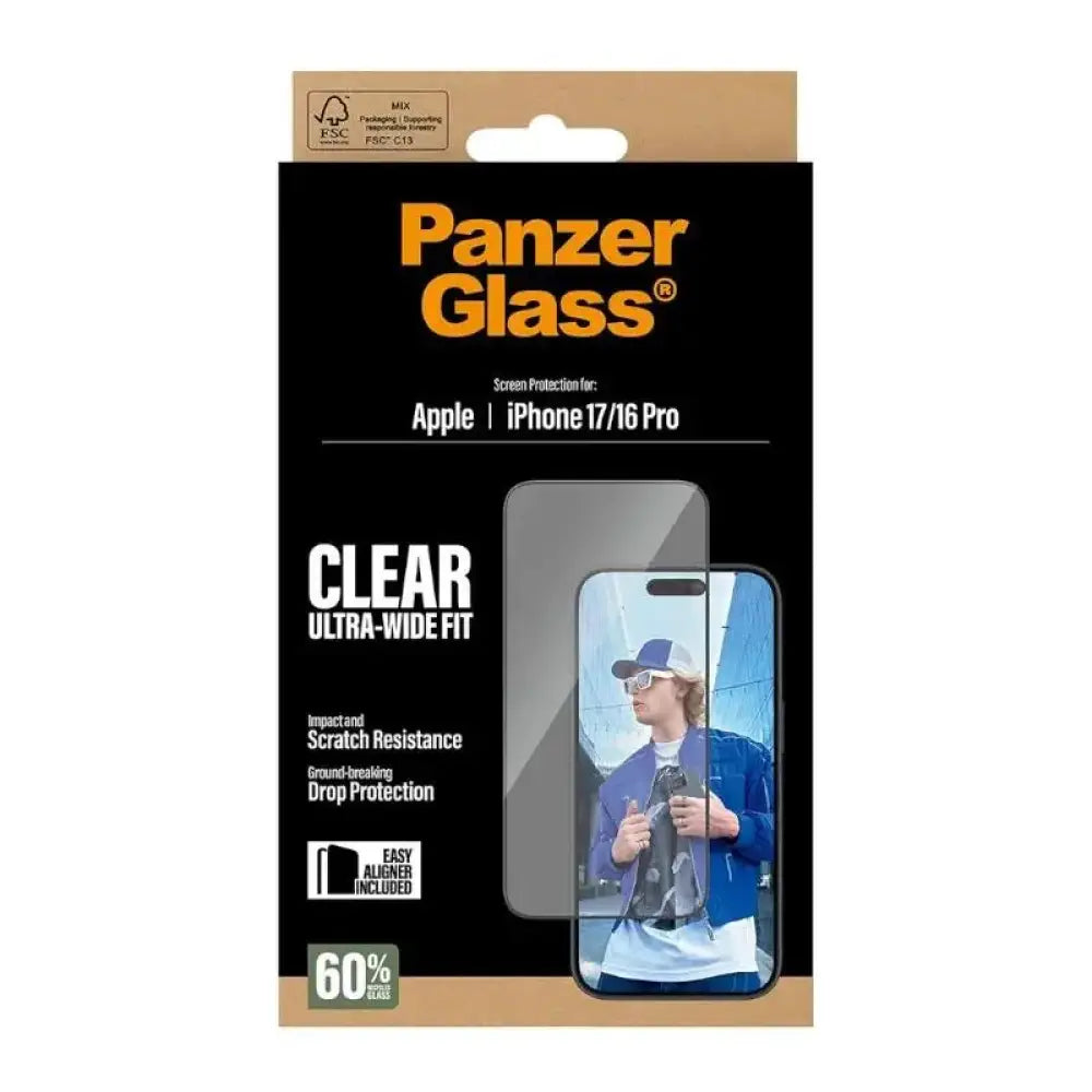 PanzerGlass Screen Protector iPhone 16Pro-17 - detalle