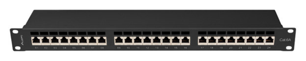 PATCH PANEL 24 PORT 1U 19" CAT.6A FTP BLACK LANBERG