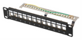 PATCH PANEL LANBERG 12 PUERTOS 1U RACK 10 FTP PARA MODULOS KEYSTONE NEGRO