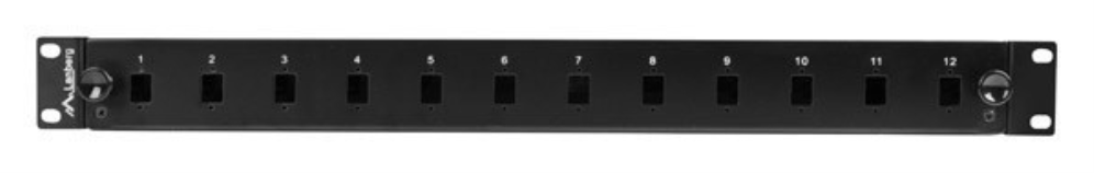 PATCH PANEL LANBERG 1U 19" FIBRA OPTICA 12 PTS SC SIMPLEX O 12 LC DUPLEX BK+ACC - detalle