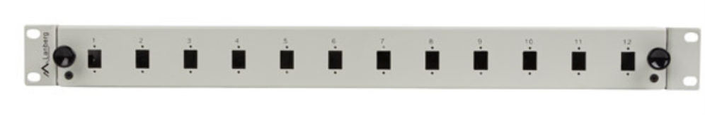 PATCH PANEL LANBERG 1U 19" FIBRA OPTICA 12 PTS SC SIMPLEX O 12 LC DUPLEX GR+ACC - detalle