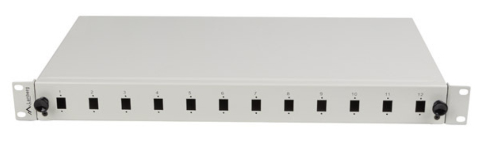 PATCH PANEL LANBERG 1U 19" FIBRA OPTICA 12 PTS SC SIMPLEX O 12 LC DUPLEX GR+ACC - detalle