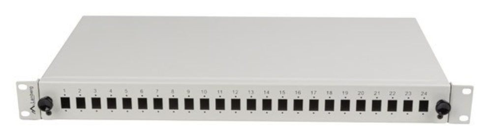 PATCH PANEL LANBERG 1U 19" FIBRA OPTICA 24 PTS SC SIMPLEX O 24 LC DUPLEX GR+ACC - detalle