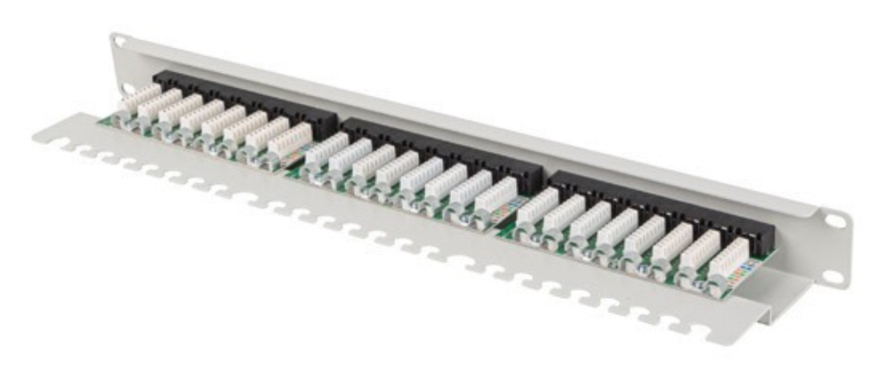PATCH PANEL LANBERG 24 PUERTOS 1U 19" CAT.6A UTP CON ORGANIZADOR CABLES GRIS - detalle