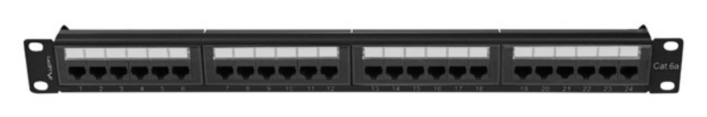 PATCH PANEL LANBERG 24 PUERTOS 1U 19” CAT.6A UTP NEGRO - detalle