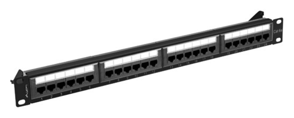 PATCH PANEL LANBERG 24 PUERTOS 1U 19” CAT.6A UTP NEGRO