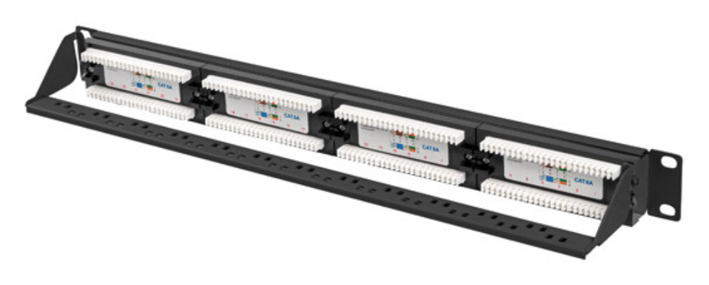 PATCH PANEL LANBERG 24 PUERTOS 1U 19” CAT.6A UTP NEGRO - detalle