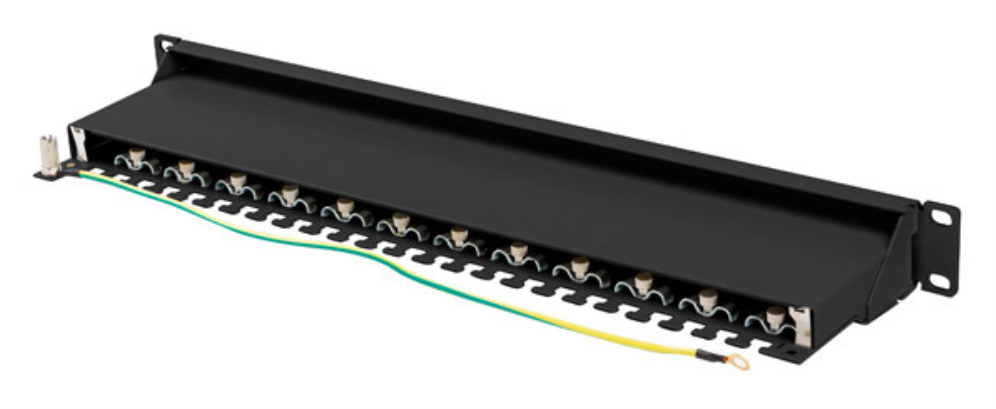 PATCH PANEL LANBERG 24 PUERTOS 1U 19” CAT.7 FTP NEGRO - detalle