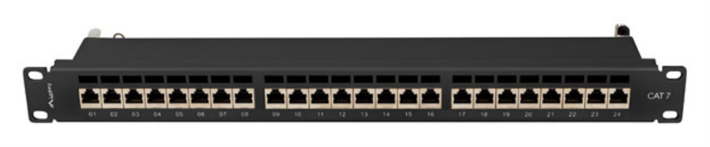 PATCH PANEL LANBERG 24 PUERTOS 1U 19” CAT.7 FTP NEGRO - detalle