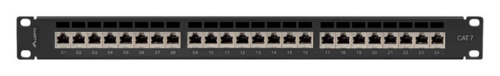 PATCH PANEL LANBERG 24 PUERTOS 1U 19” CAT.7 FTP NEGRO - detalle