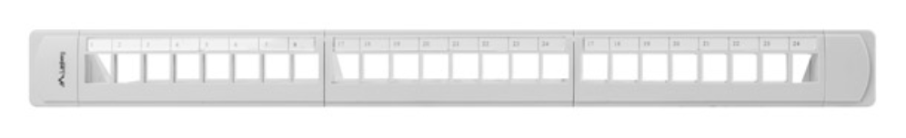 PATCH PANEL LANBERG 24 PUERTOS 1U RACK 19 ORGANIZADOR MODULOS KEYSTONE GRIS - detalle