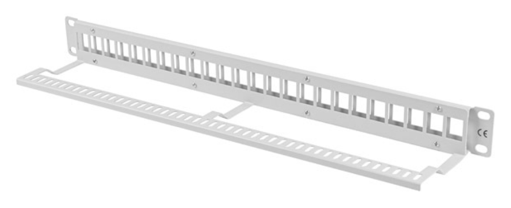 PATCH PANEL LANBERG 24 PUERTOS 1U RACK 19 PARA MODULOS KEYSTONE GRIS - detalle