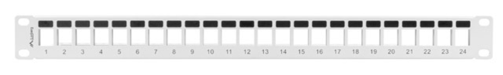 PATCH PANEL LANBERG 24 PUERTOS 1U RACK 19 PARA MODULOS KEYSTONE GRIS