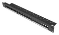 PATCH PANEL LANBERG 24 PUERTOS 1U RACK 19 PARA MODULOS KEYSTONE NEGRO