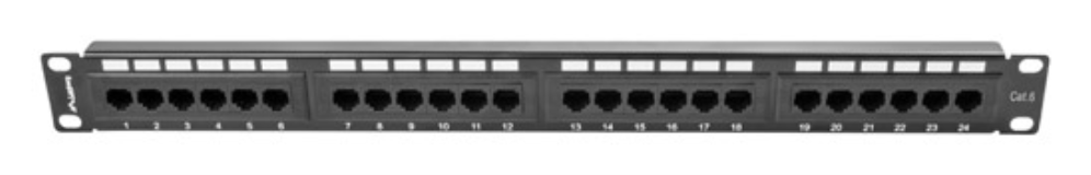 PATCH PANEL LANBERG CAT.6 UTP 24 PUERTOS 1U CAT.6 UTP 19" RACK NEGRO - detalle