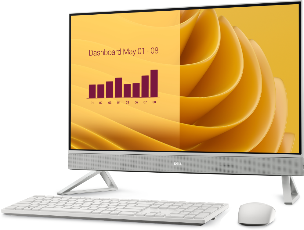 PC AIO DELL EC27250 CORE 7-150U 16GB 512GB 27"FHD W11P BLANCO - detalle