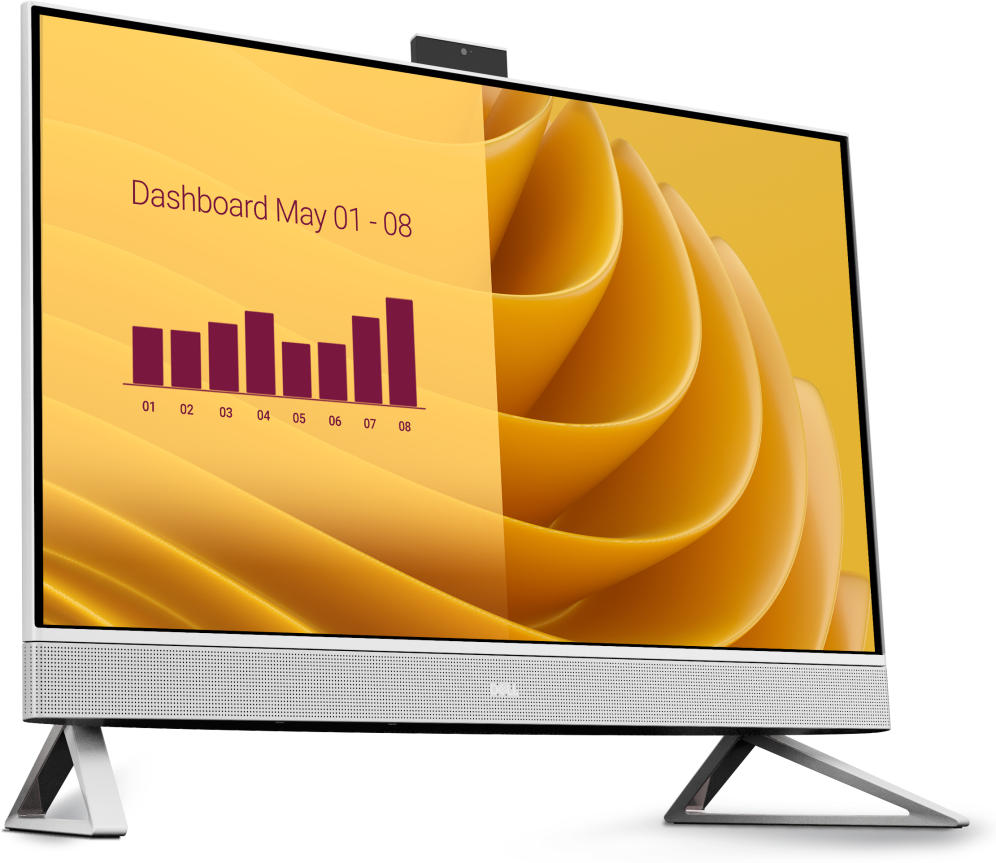 PC AIO DELL EC27250 CORE 7-150U 16GB 512GB 27"FHD W11P BLANCO - detalle