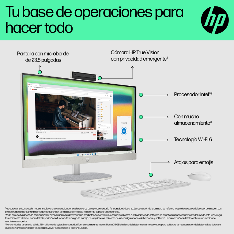 PC AIO HP 24-CR0130NS i5-1334U 16G 512G 23,8" FREEDOS - detalle