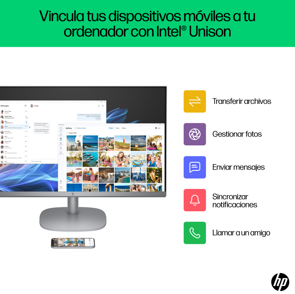 PC AIO HP OMNISTUDIO X 27-CS0015NS U5-125H 16G 512G 27" W11H - detalle