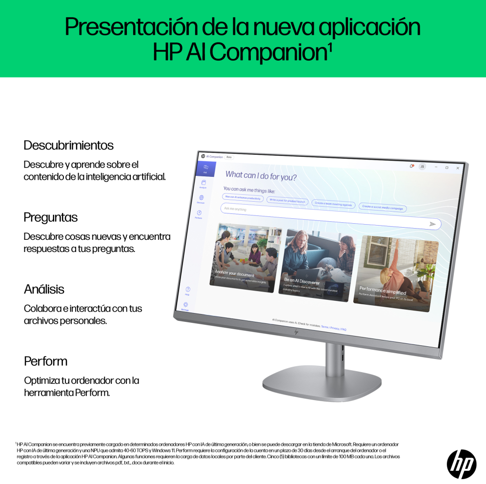 PC AIO HP OMNISTUDIO X 27-CS0015NS U5-125H 16G 512G 27" W11H - detalle