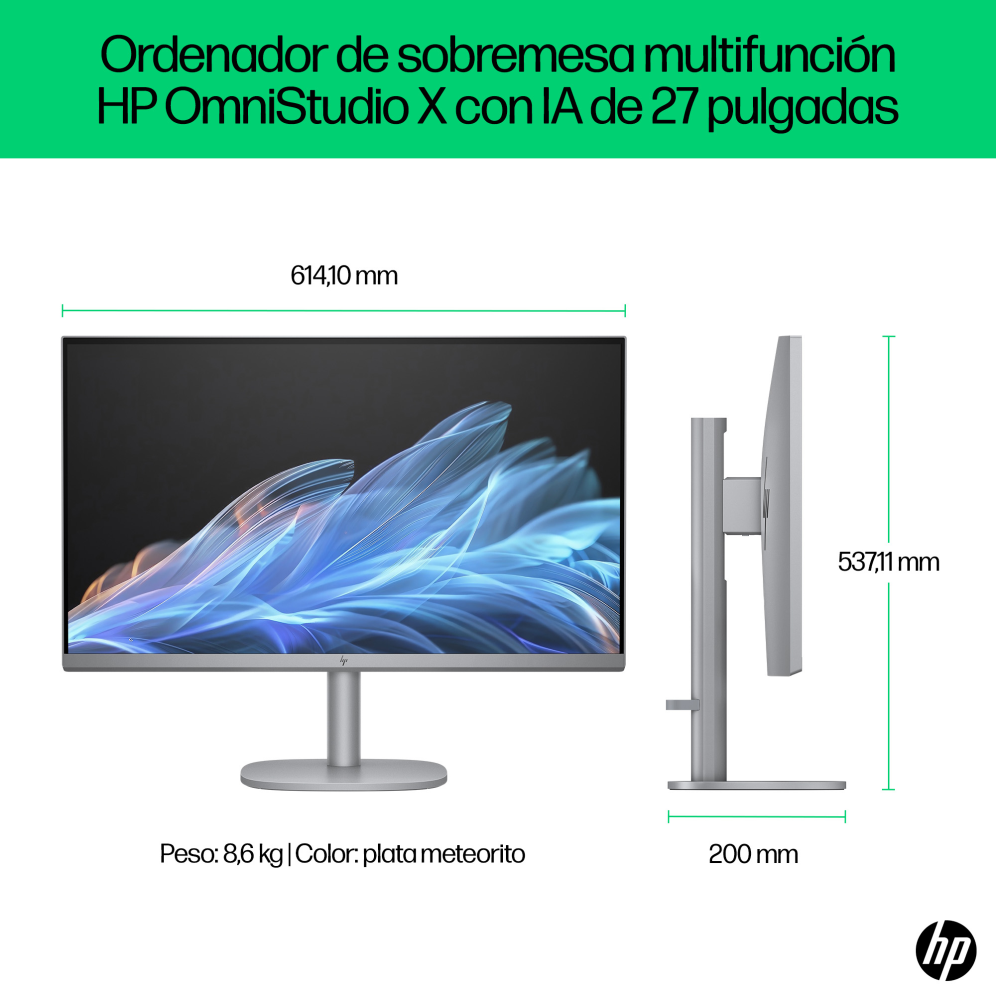 PC AIO HP OMNISTUDIO X 27-CS0015NS U5-125H 16G 512G 27" W11H - detalle