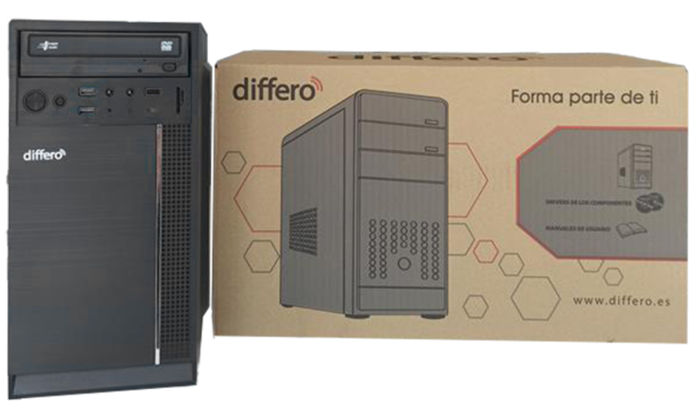 PC DIFFERO V15 I5-12400 16GB SSD 500NVME NO DVD USB-C TRASERO - detalle