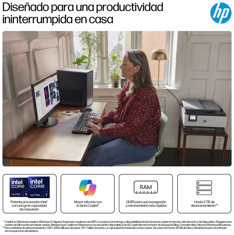 PC HP OMNIDESK M02-0021ns i5-14400 16GB 1TB FreeDOS - detalle