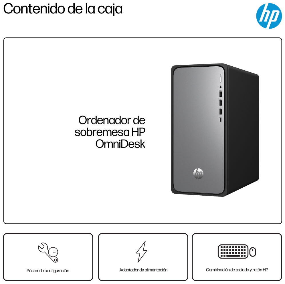PC HP OMNIDESK M02-0021ns i5-14400 16GB 1TB FreeDOS - detalle