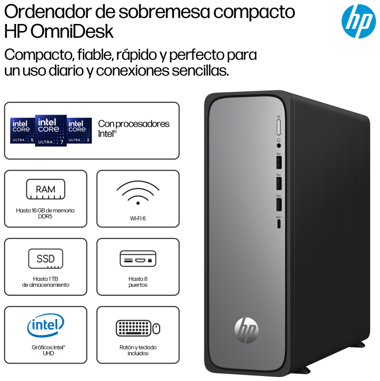 PC HP OMNIDESK SLIM S03-0020NS i3-14100 8GB 512GB FDOS