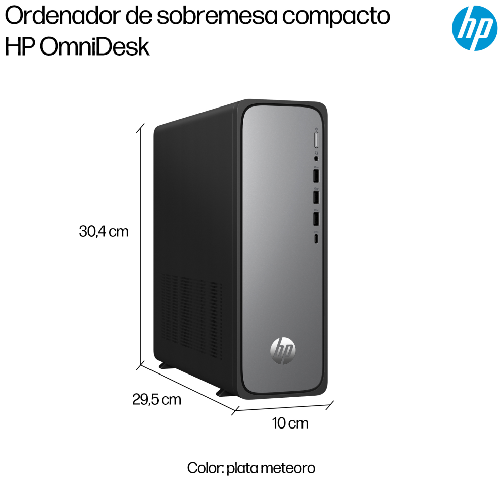 PC HP OMNIDESK SLIM S03-0020NS i3-14100 8GB 512GB FDOS - detalle