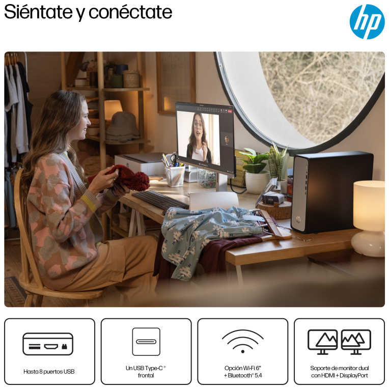 PC HP OMNIDESK SLIM S03-0020NS i3-14100 8GB 512GB FDOS - detalle