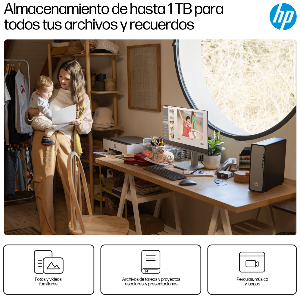 PC HP OMNIDESK SLIM S03-0020NS i3-14100 8GB 512GB FDOS - detalle