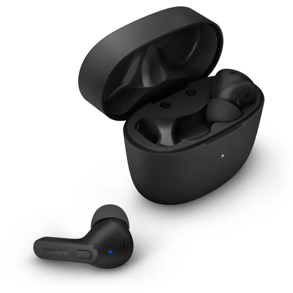 Auriculares True Wireless Philips TAT2206BK/00 con micrófono, dentro de oído, Bluetooth, para llamadas y música en color negro