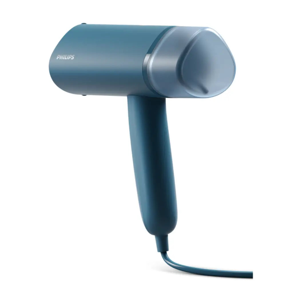 Vaporera de mano Philips Serie 3000 para ropa, dispositivo compacto con cabezal de vapor y mango ergonómico.